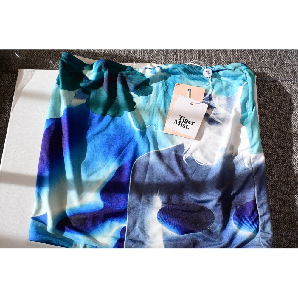 Tiger Mist‎ Zahra Mini Skirt Women Artist Print Blue - Picture 2 of 5